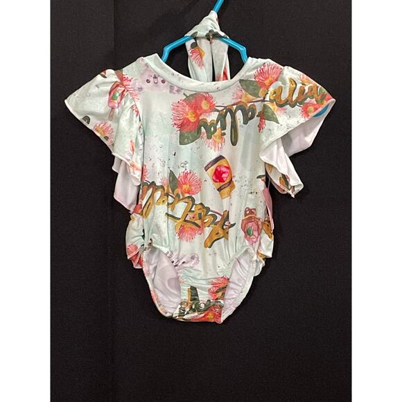 Aussie Girls Romper with Bow- 0-3mo - Picture 1 of 4
